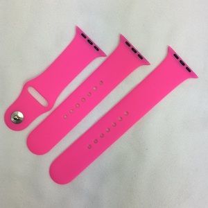 Hot pink silicone watch band 42mm   W9